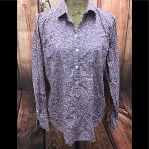 J crew button down floral top size large